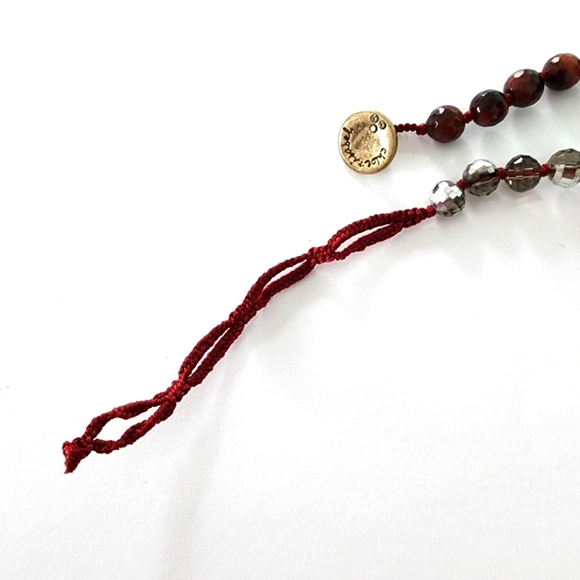 Chloe + Isabel wrap bracelet red gold festival gemstones brass stacking bracelet - Picture 6 of 10